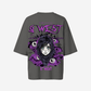 G West Womens Oversized Purple Eye Tee