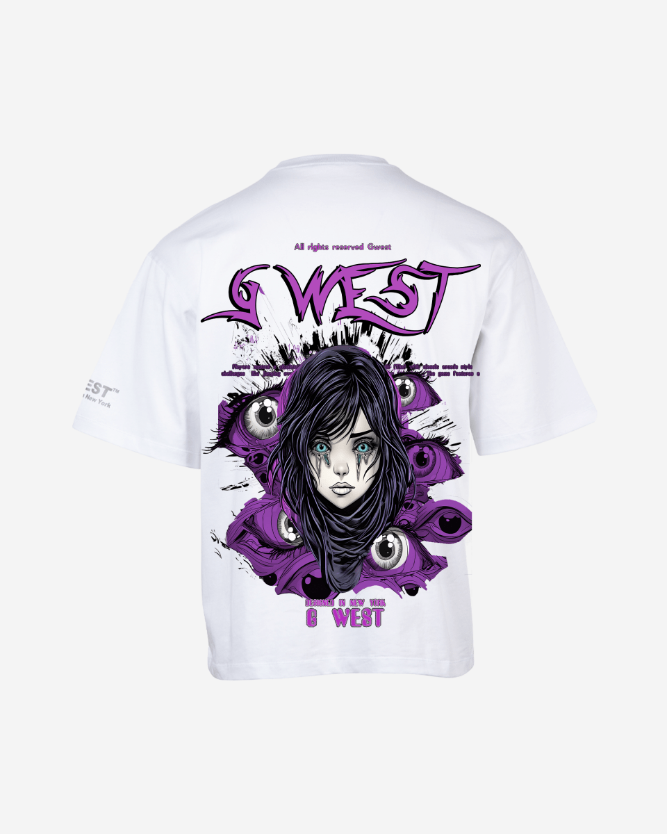 G West Oversized Purple Eye T-Shirt Mens