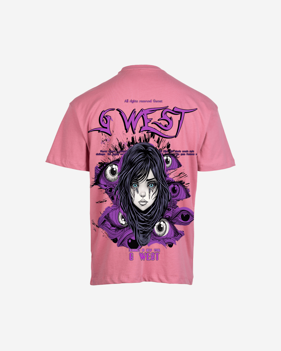 G West Oversized Purple Eye T-Shirt Mens