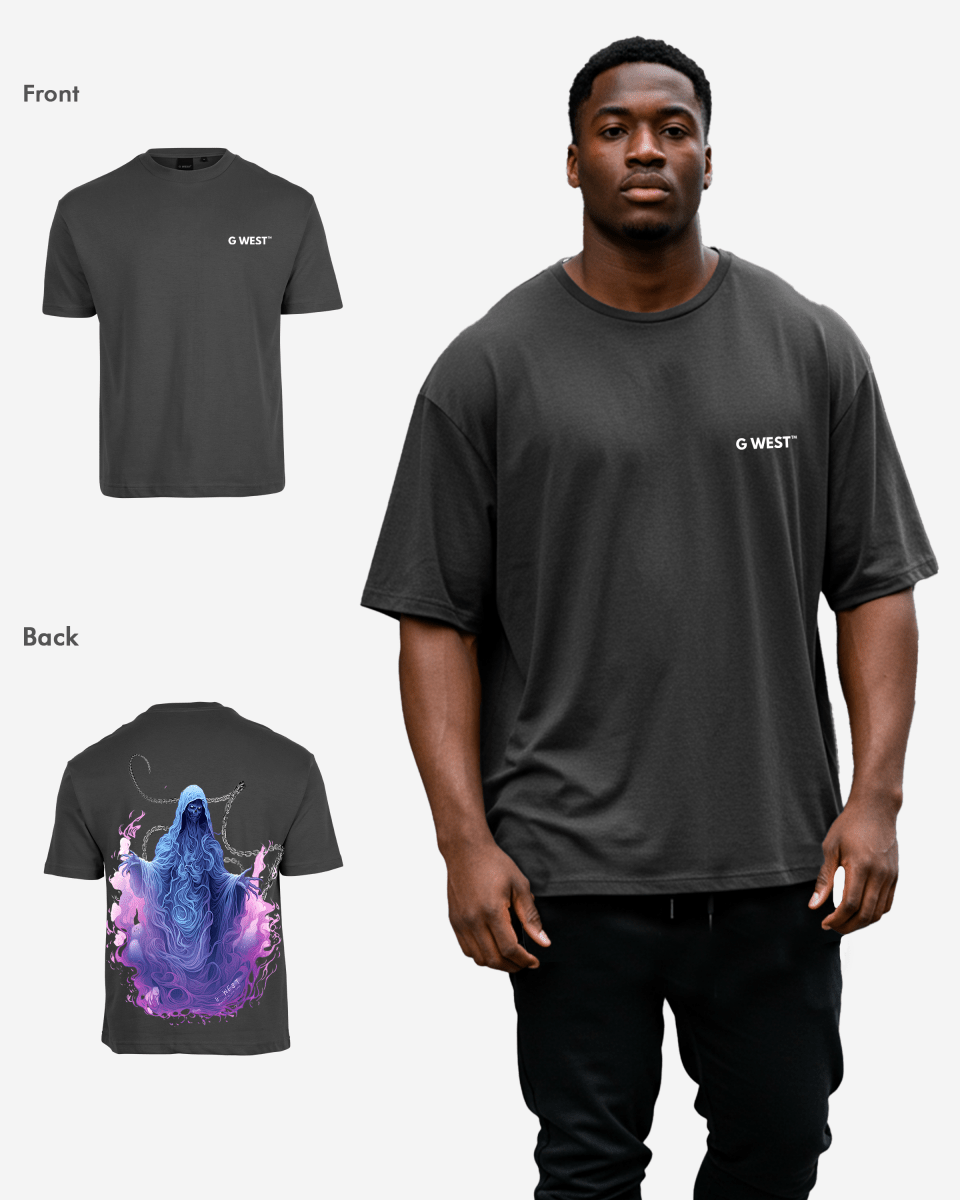 G West Mens Oversized Purple Reaper Tee