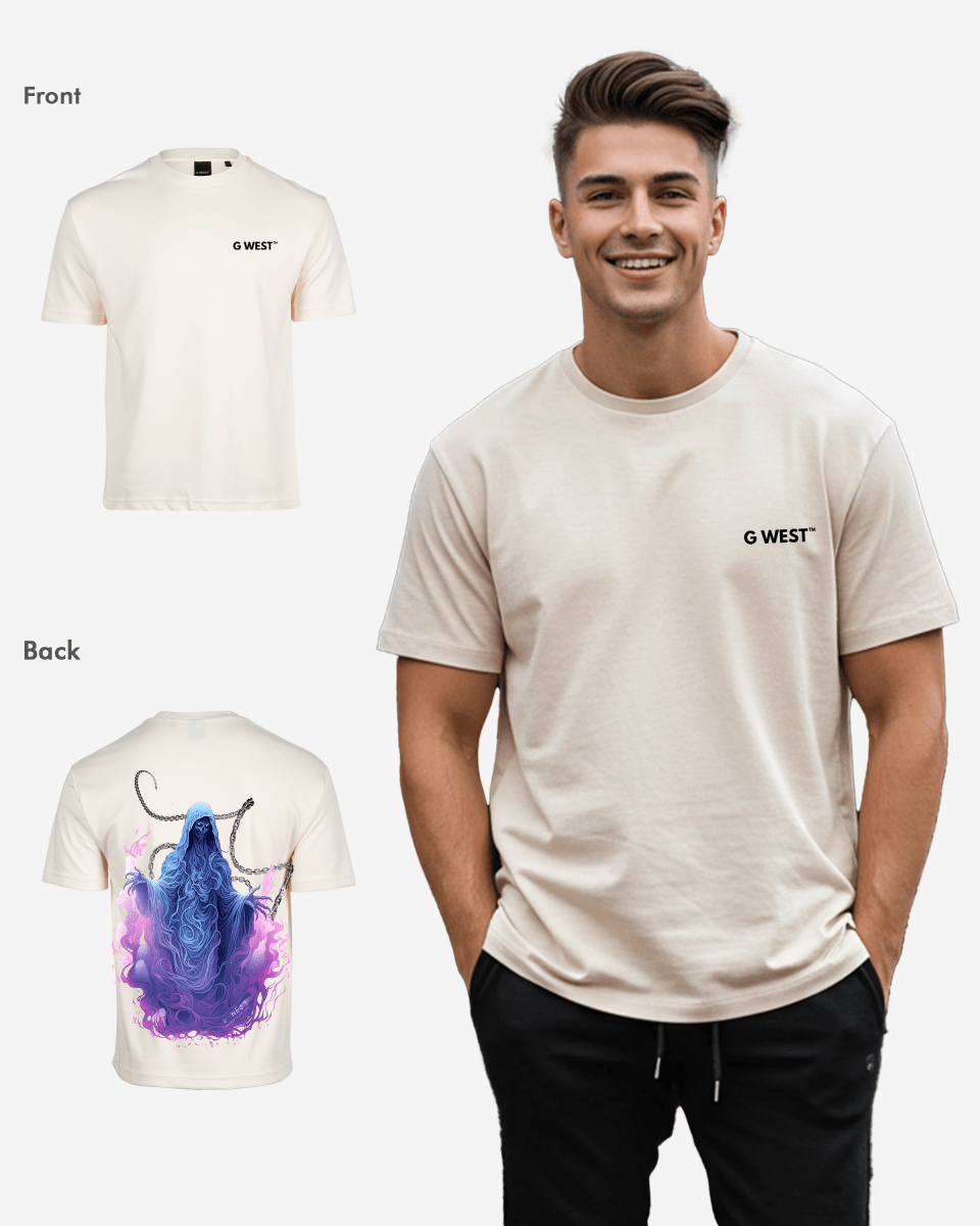 G West Mens Oversized Purple Reaper Tee