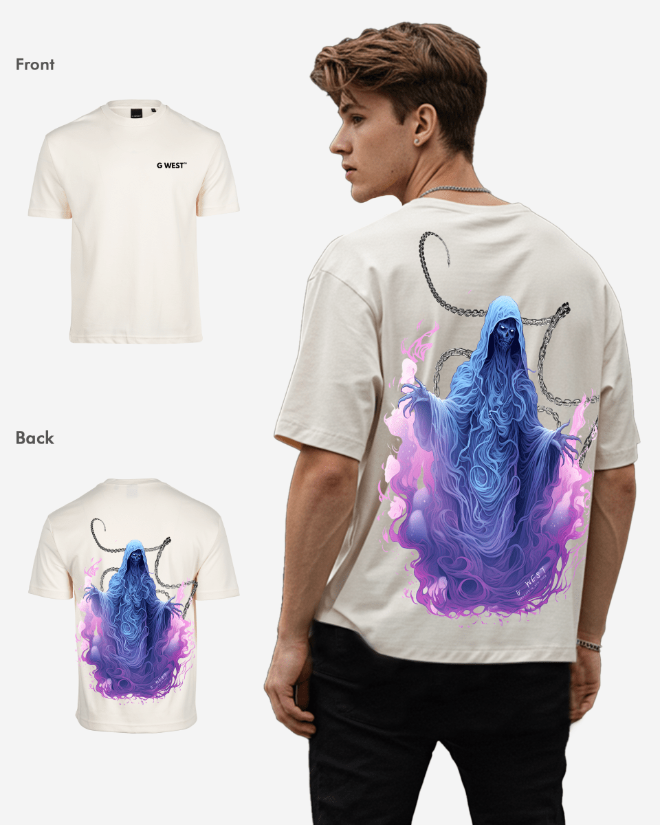 G West Mens Oversized Purple Reaper Tee