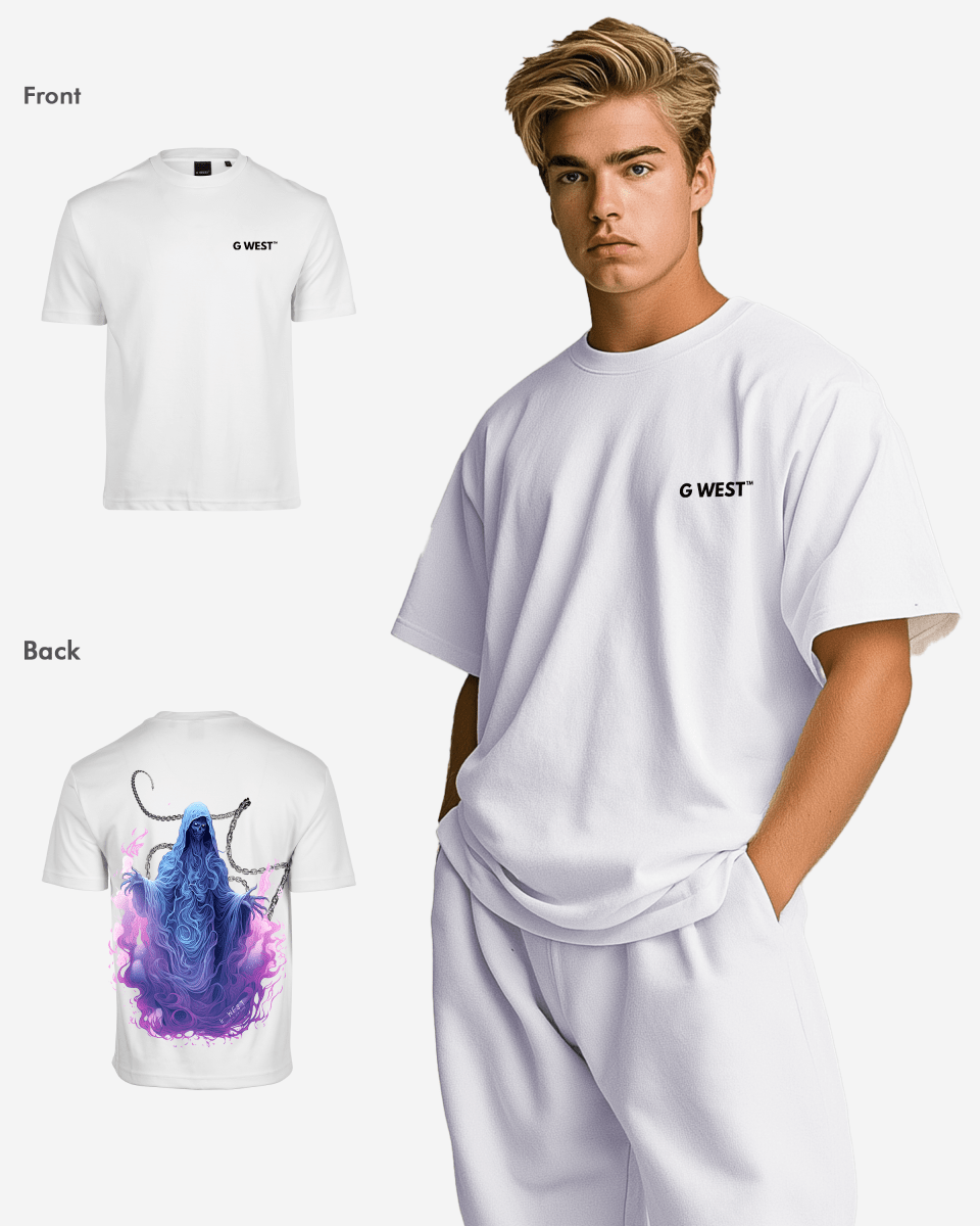 G West Mens Oversized Purple Reaper Tee