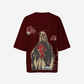 G West Womens Oversized Red Skull Tee
