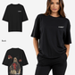 G West Womens Oversized Red Skull Tee