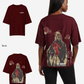 G West Womens Oversized Red Skull Tee