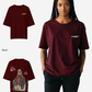 G West Womens Oversized Red Skull Tee