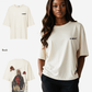 G West Womens Oversized Red Skull Tee