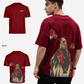 G West Mens Oversized Red Skull Tee