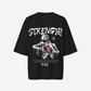 G West Womens Oversized Ripping Skeleton Tee
