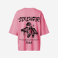 G West Womens Oversized Ripping Skeleton Tee
