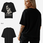G West Womens Oversized Sinner Black Tee
