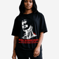 G West Womens Oversized Sinner Black Tee