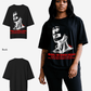 G West Womens Oversized Sinner Black Tee