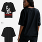 G West Womens Oversized Sinner Black Tee