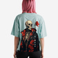 G West Womens Oversized Skull & Rose T Shirt