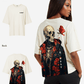 G West Womens Oversized Skull & Rose T Shirt