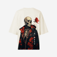 G West Womens Oversized Skull & Rose T Shirt
