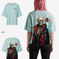 G West Womens Oversized Skull & Rose T Shirt