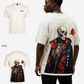 G West Mens Oversized Skull & Rose T Shirt