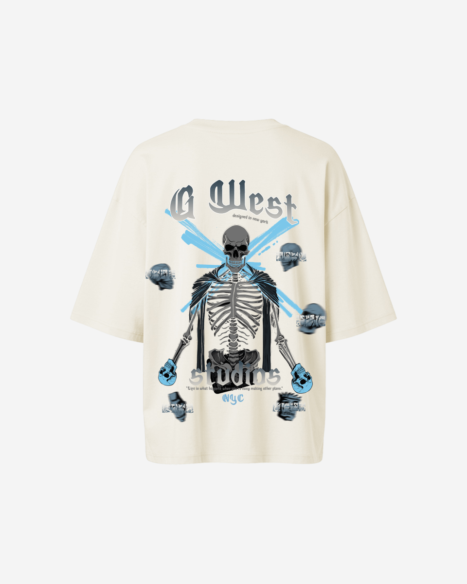 G West Womens Oversized Skull Tee
