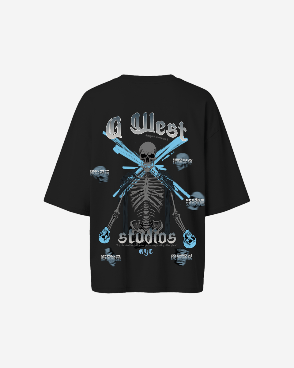 G West Womens Oversized Skull Tee