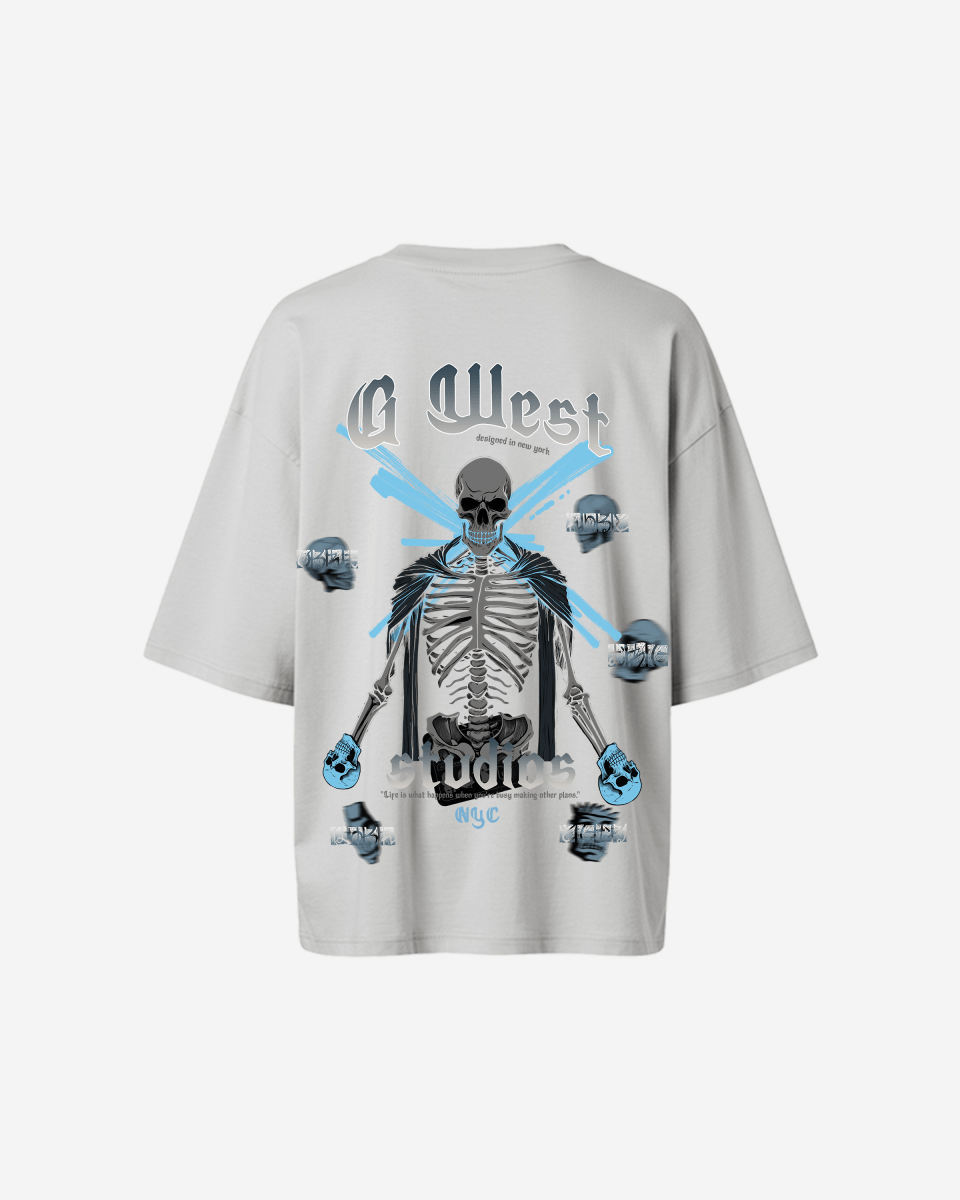 G West Womens Oversized Skull Tee