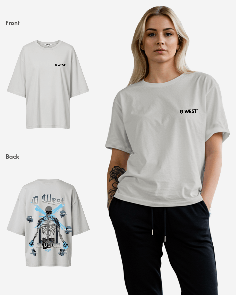 G West Womens Oversized Skull Tee