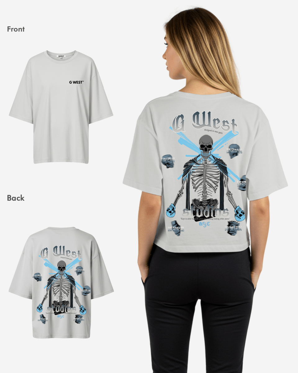 G West Womens Oversized Skull Tee