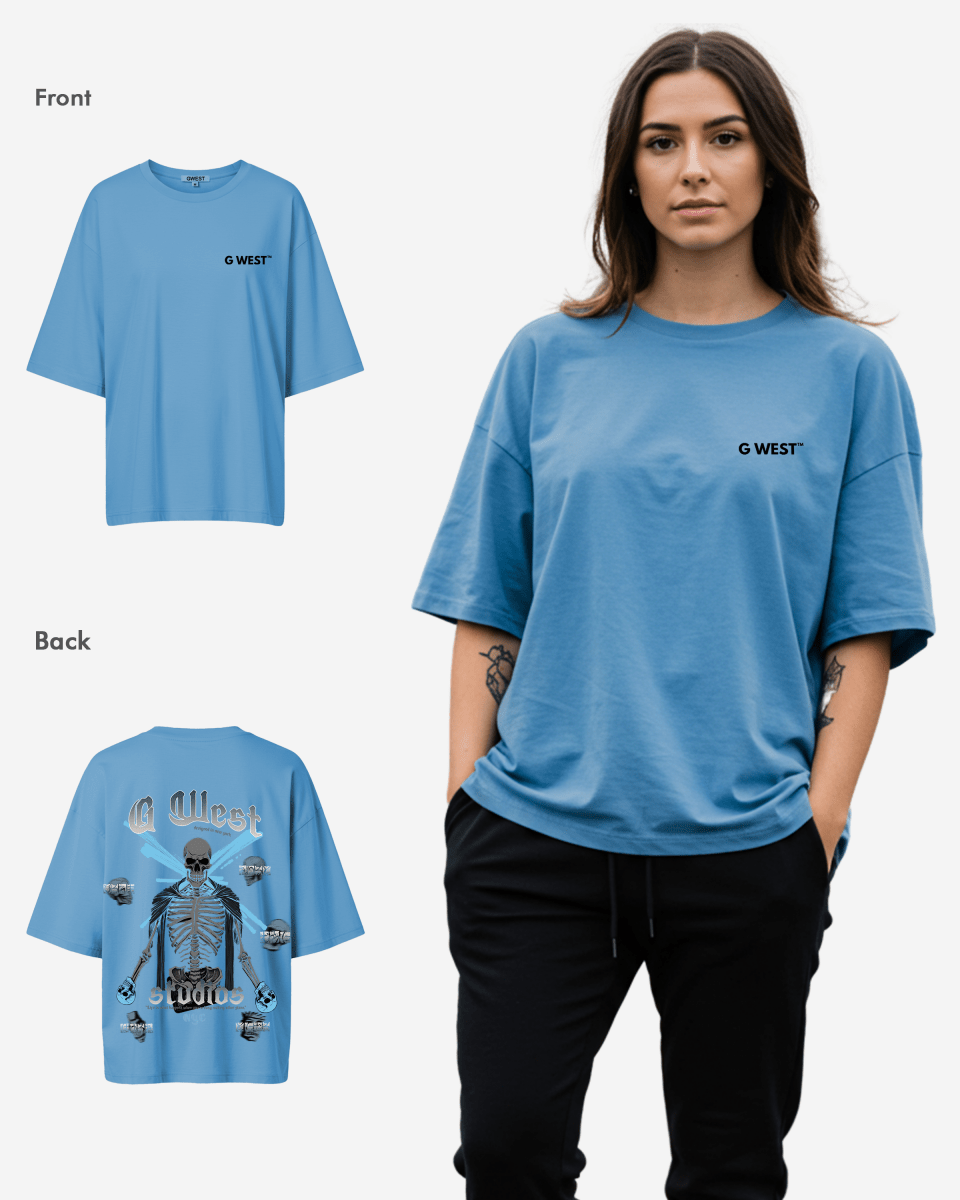 G West Womens Oversized Skull Tee