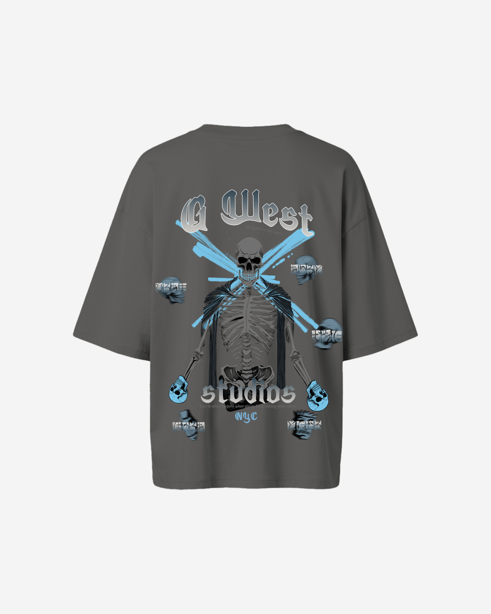 G West Womens Oversized Skull Tee