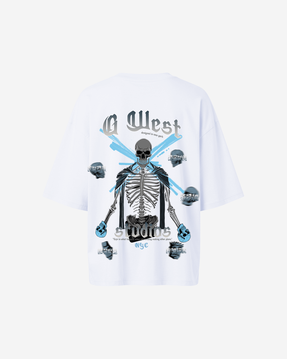 G West Womens Oversized Skull Tee
