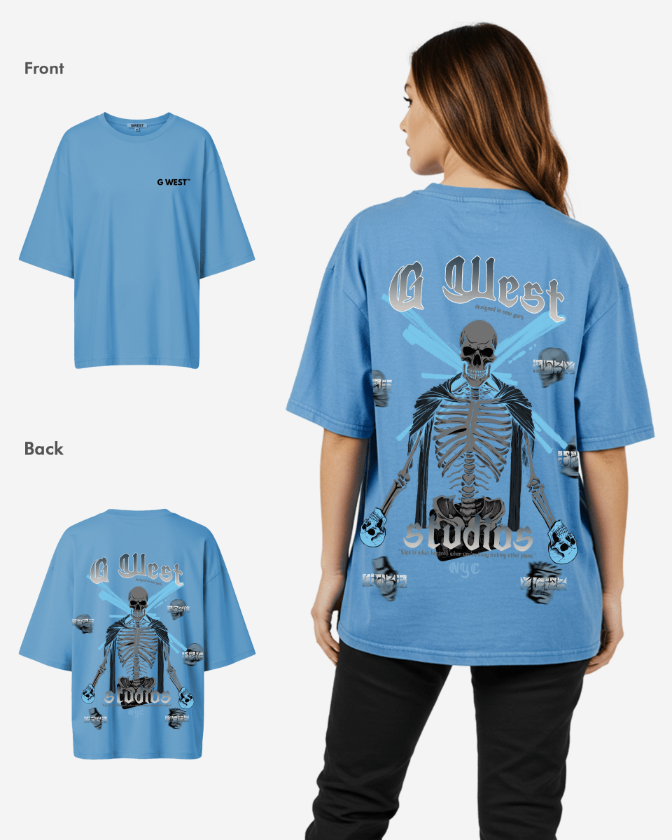 G West Womens Oversized Skull Tee