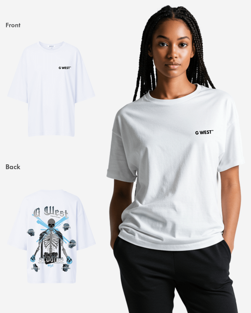 G West Womens Oversized Skull Tee
