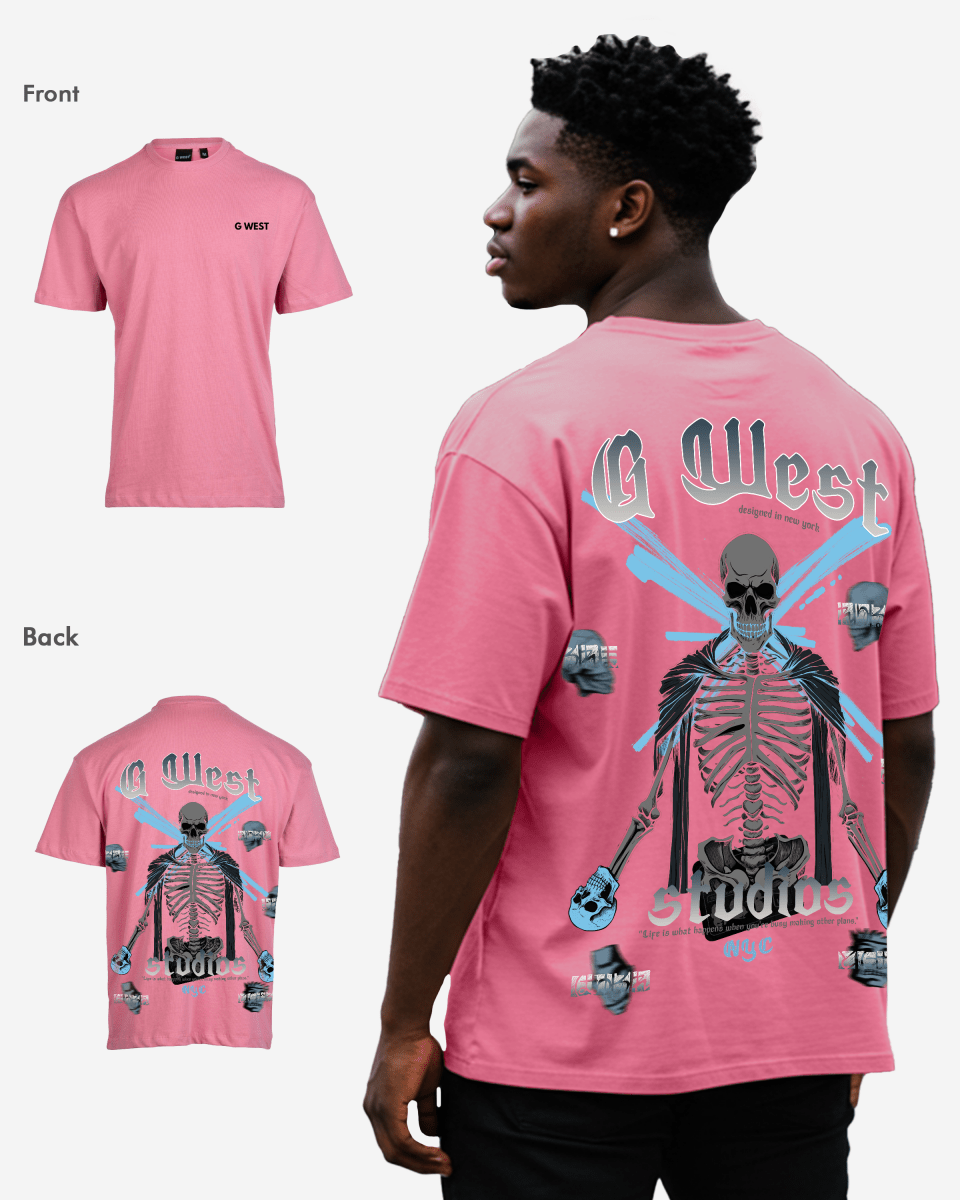 G West Mens Oversized Skull Tee