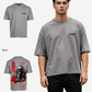 G West Oversized Smoke Skull T-Shirt Mens