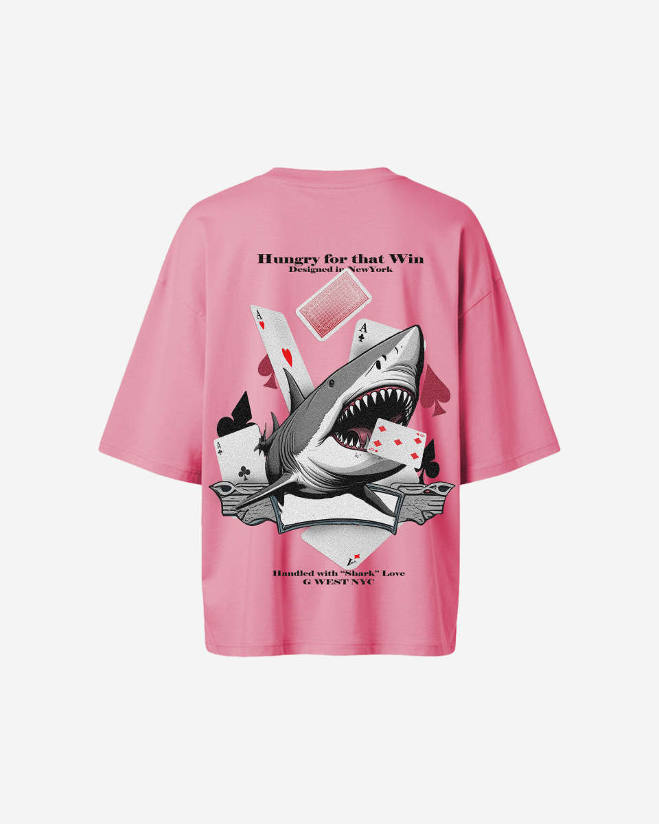 G West Womens Oversized Spade Of Sharks T Shirt