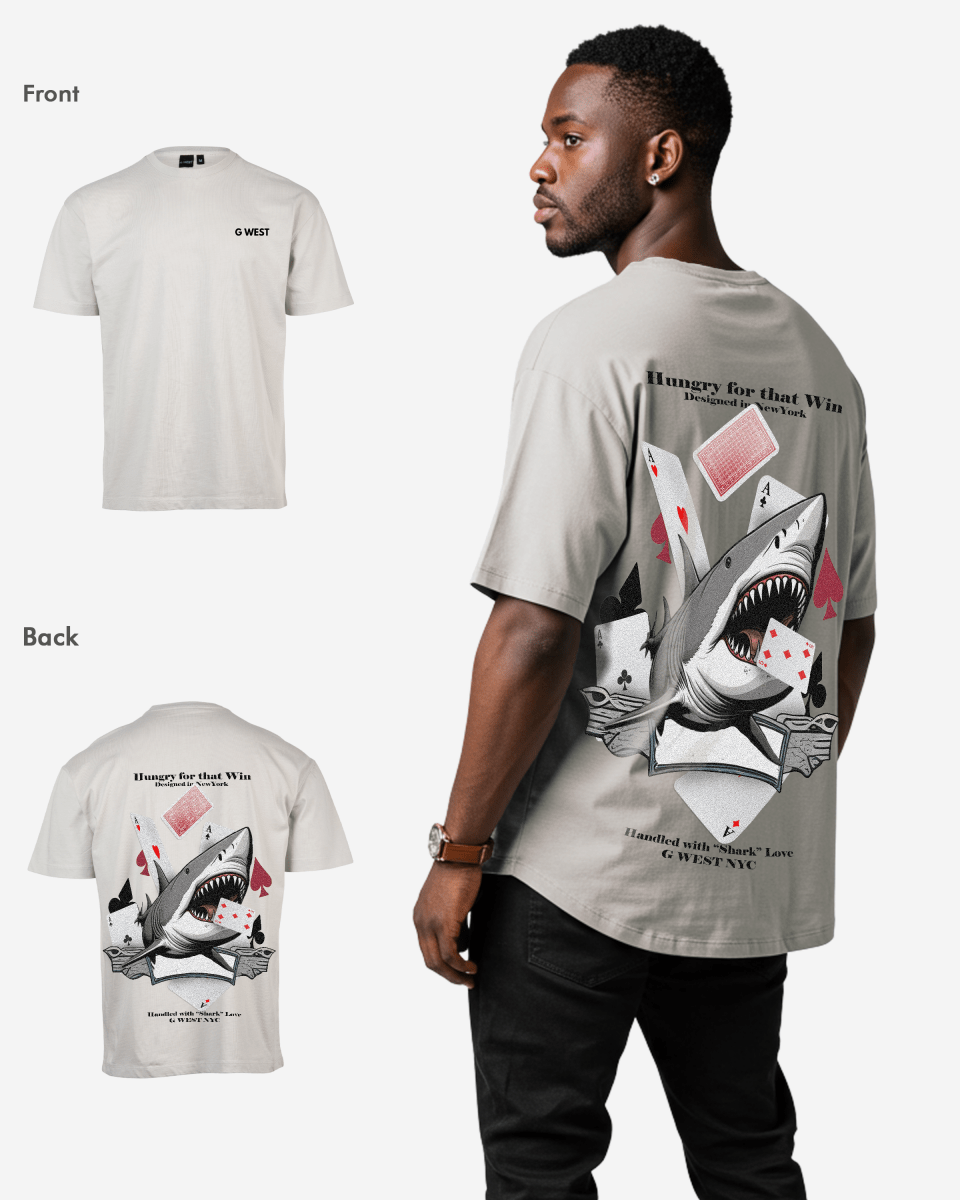 G West Oversized Spade Of Sharks T Shirt Mens