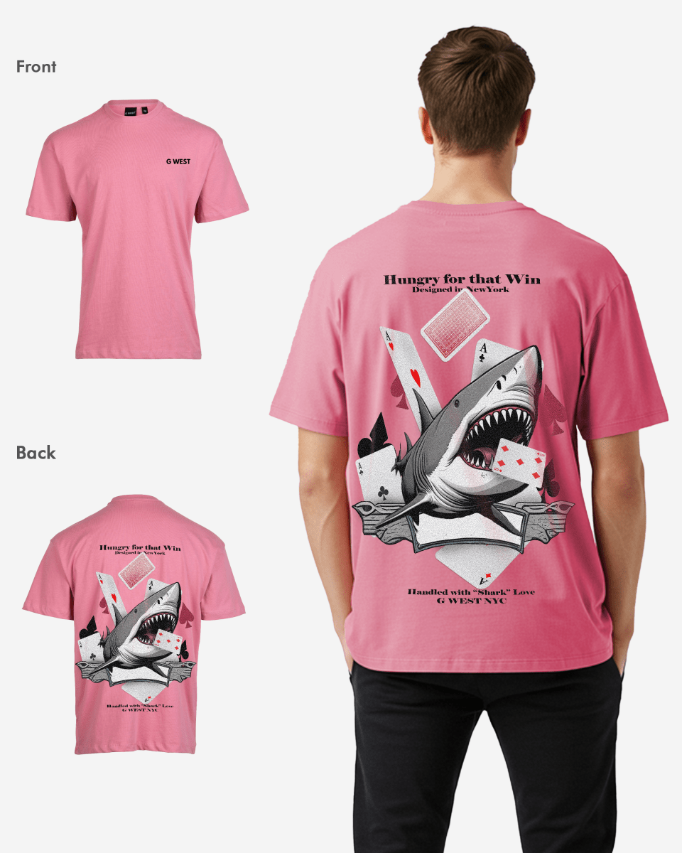 G West Oversized Spade Of Sharks T Shirt Mens