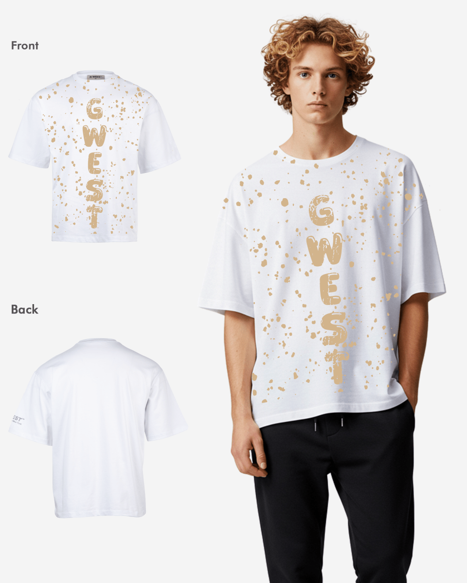G West Mens Oversized Splatter Tee