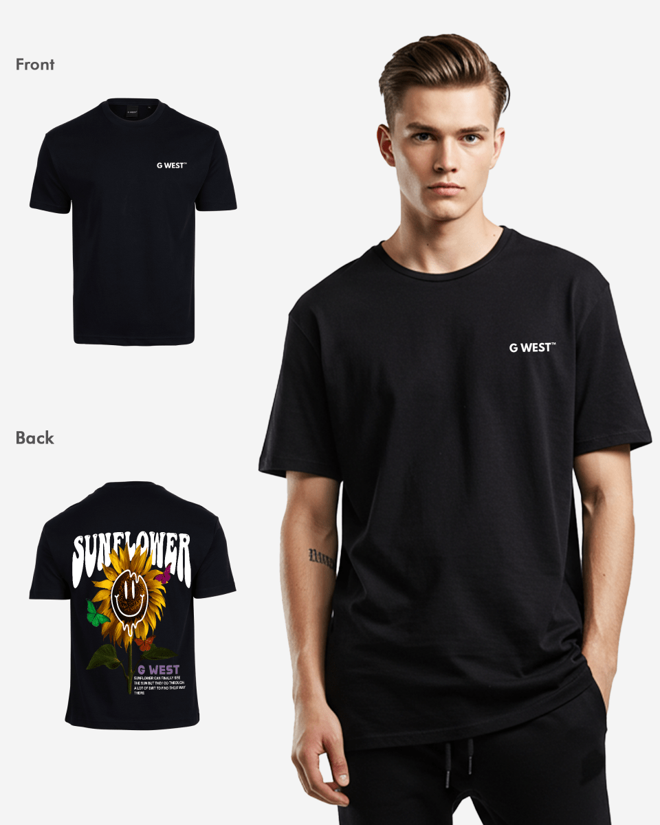 G West Oversized Sunflower T-Shirt Mens