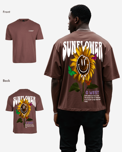 G West Oversized Sunflower T-Shirt Mens