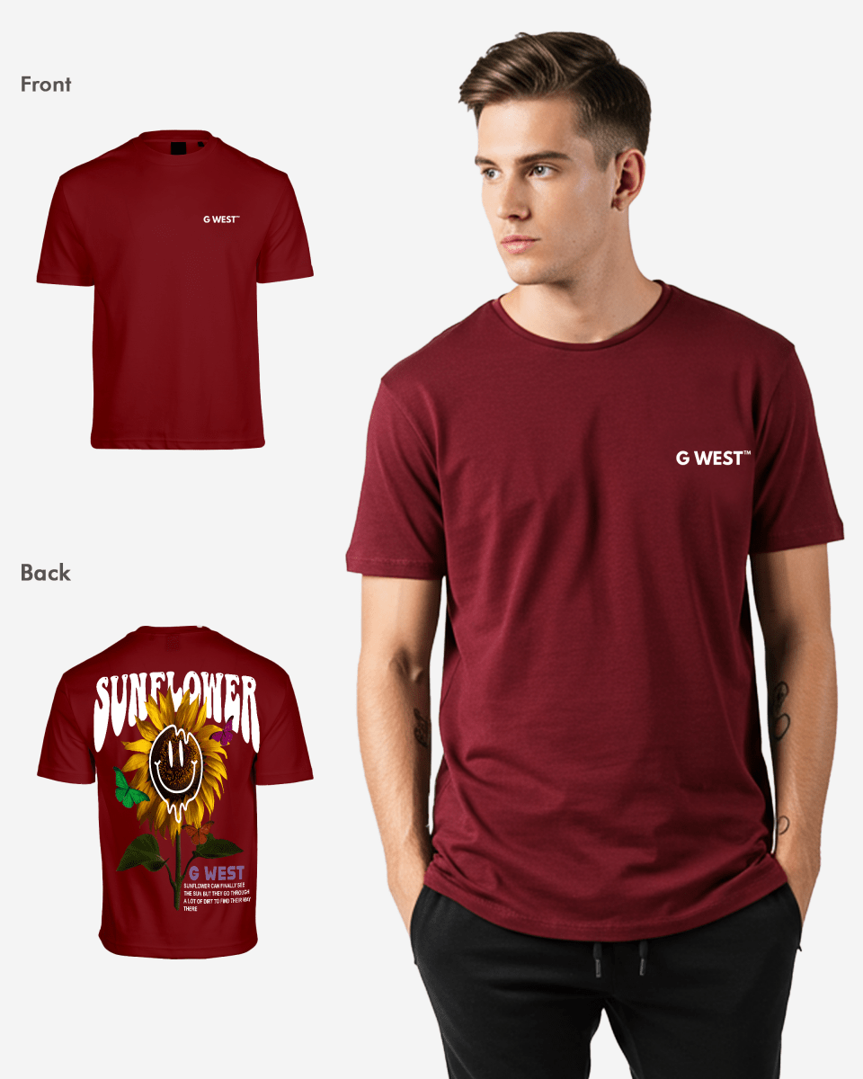 G West Oversized Sunflower T-Shirt Mens