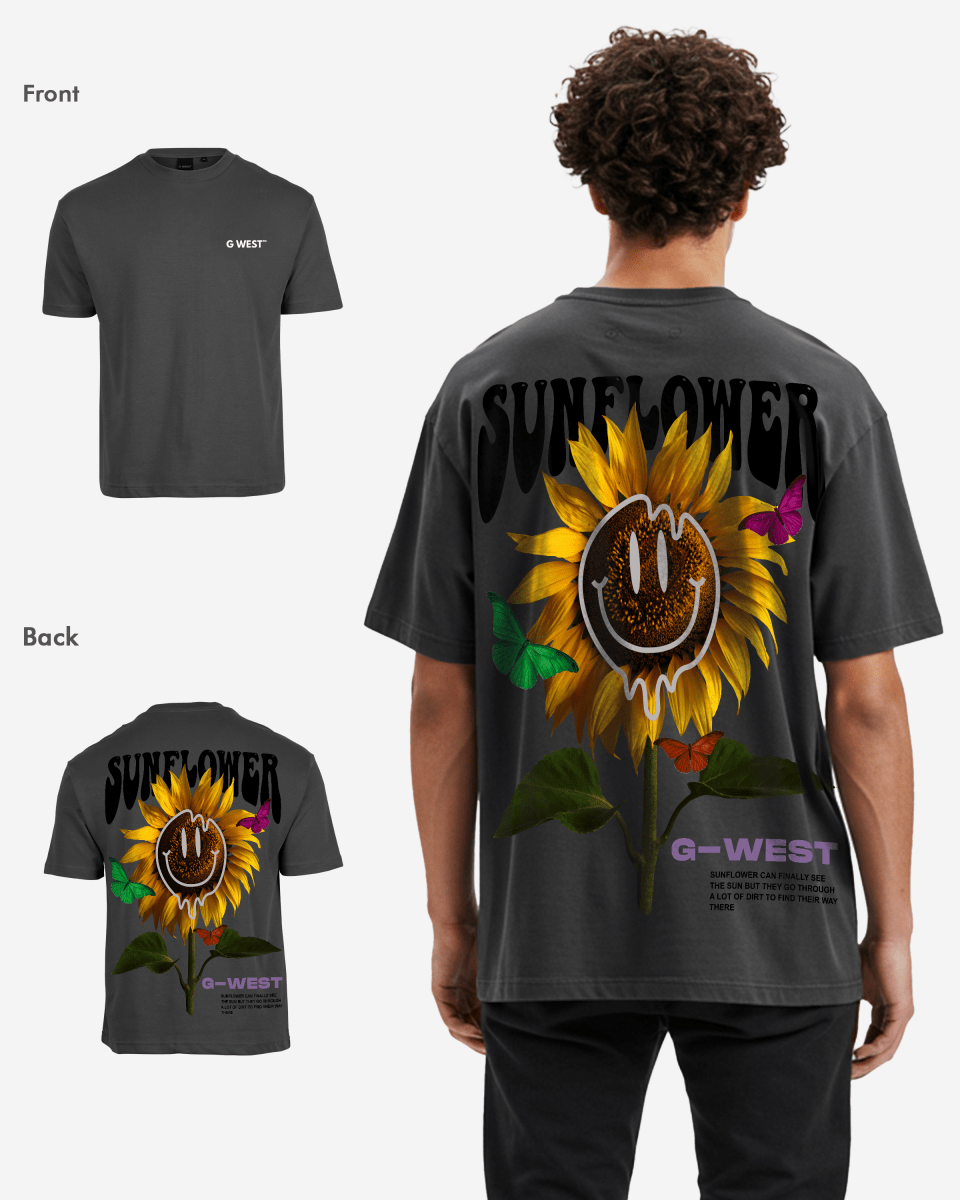 G West Oversized Sunflower T-Shirt Mens