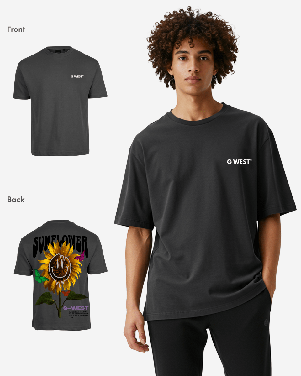 G West Oversized Sunflower T-Shirt Mens