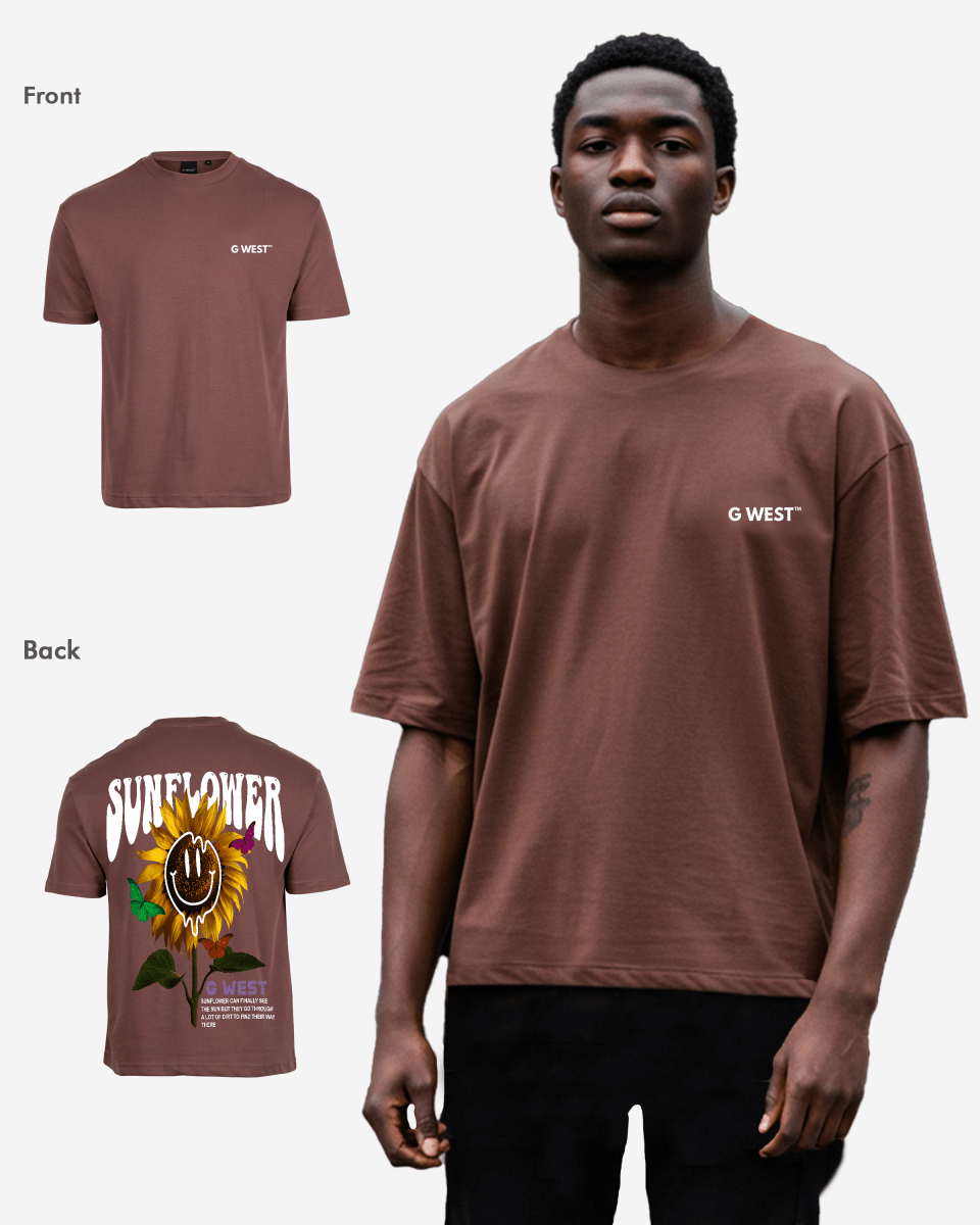 G West Oversized Sunflower T-Shirt Mens