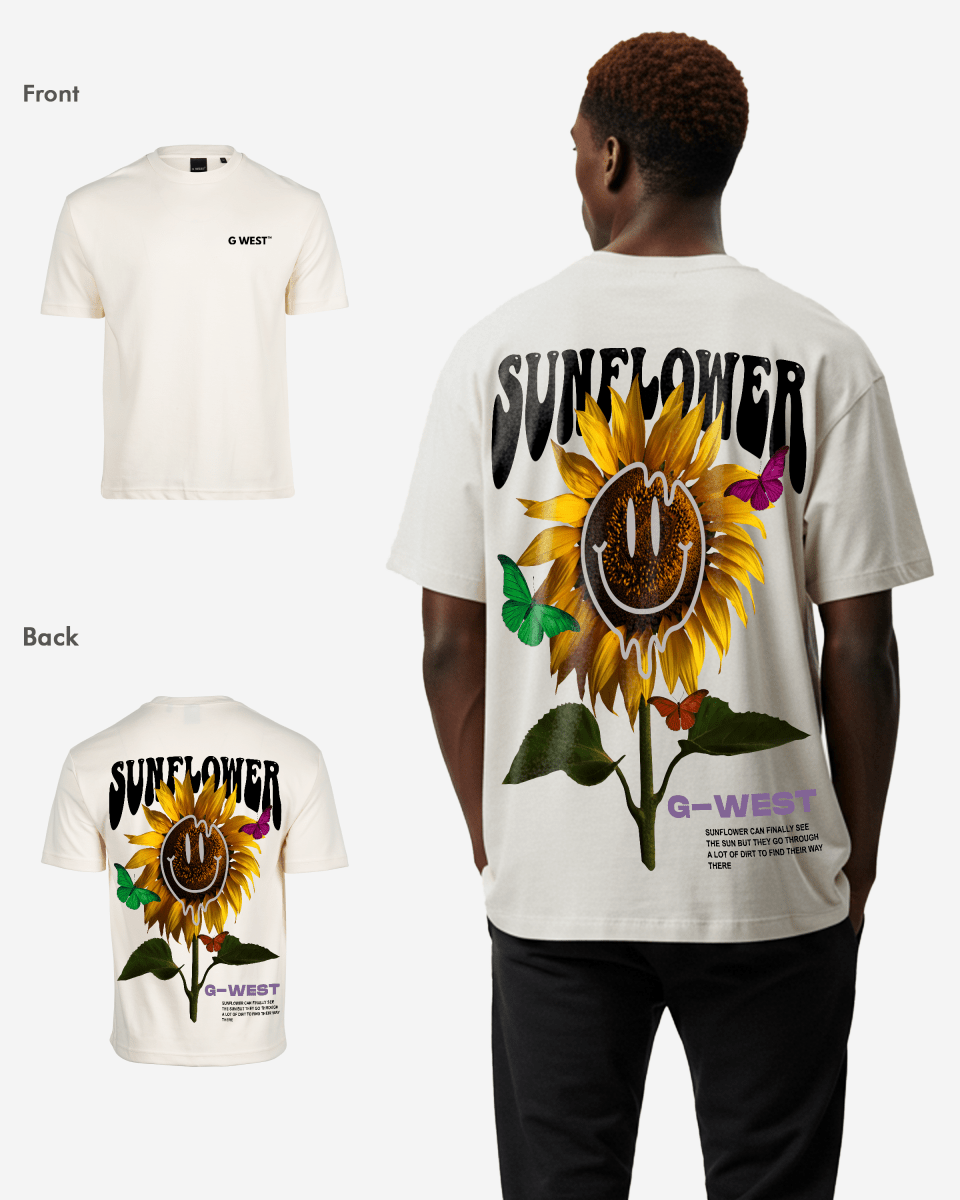 G West Oversized Sunflower T-Shirt Mens