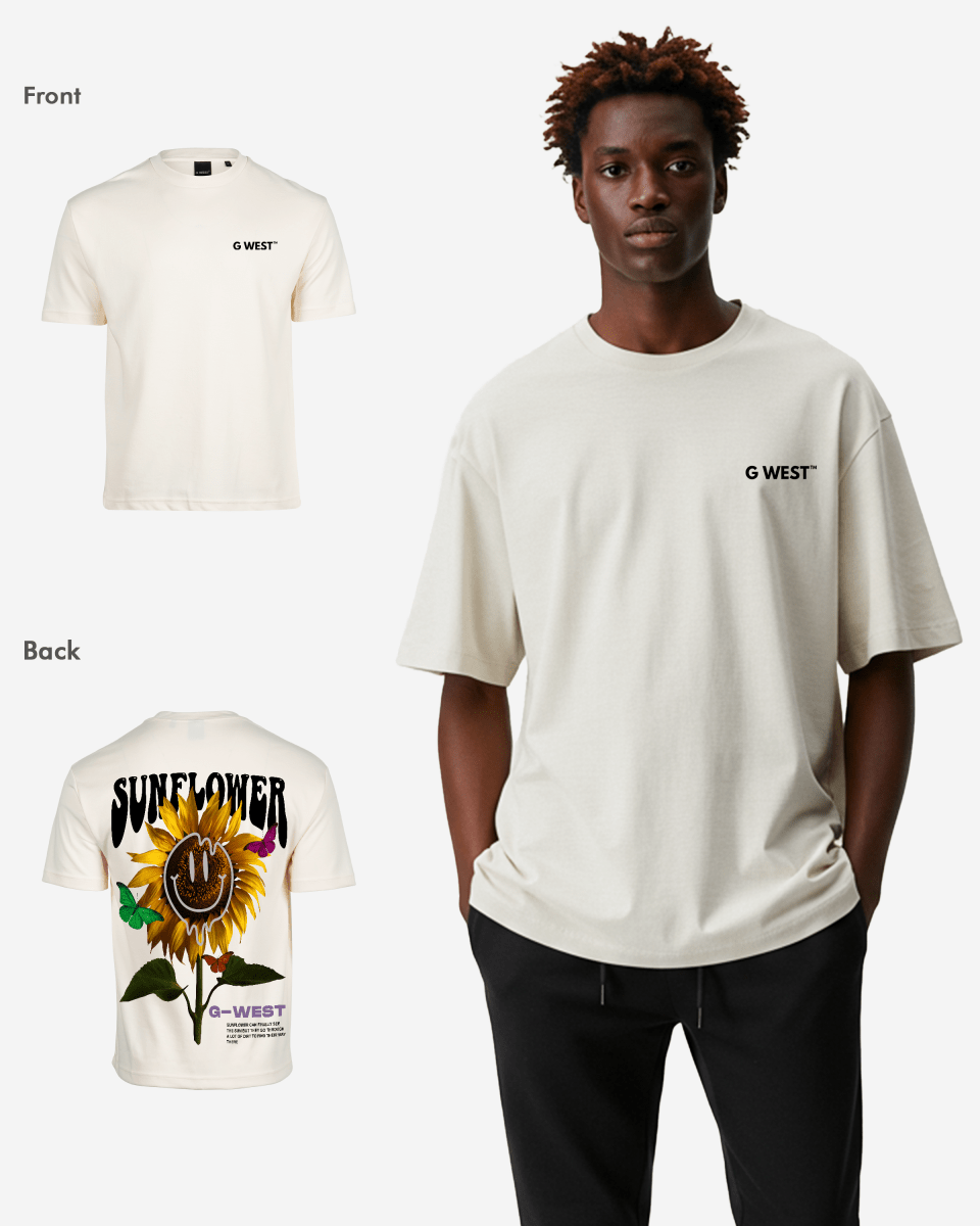 G West Oversized Sunflower T-Shirt Mens