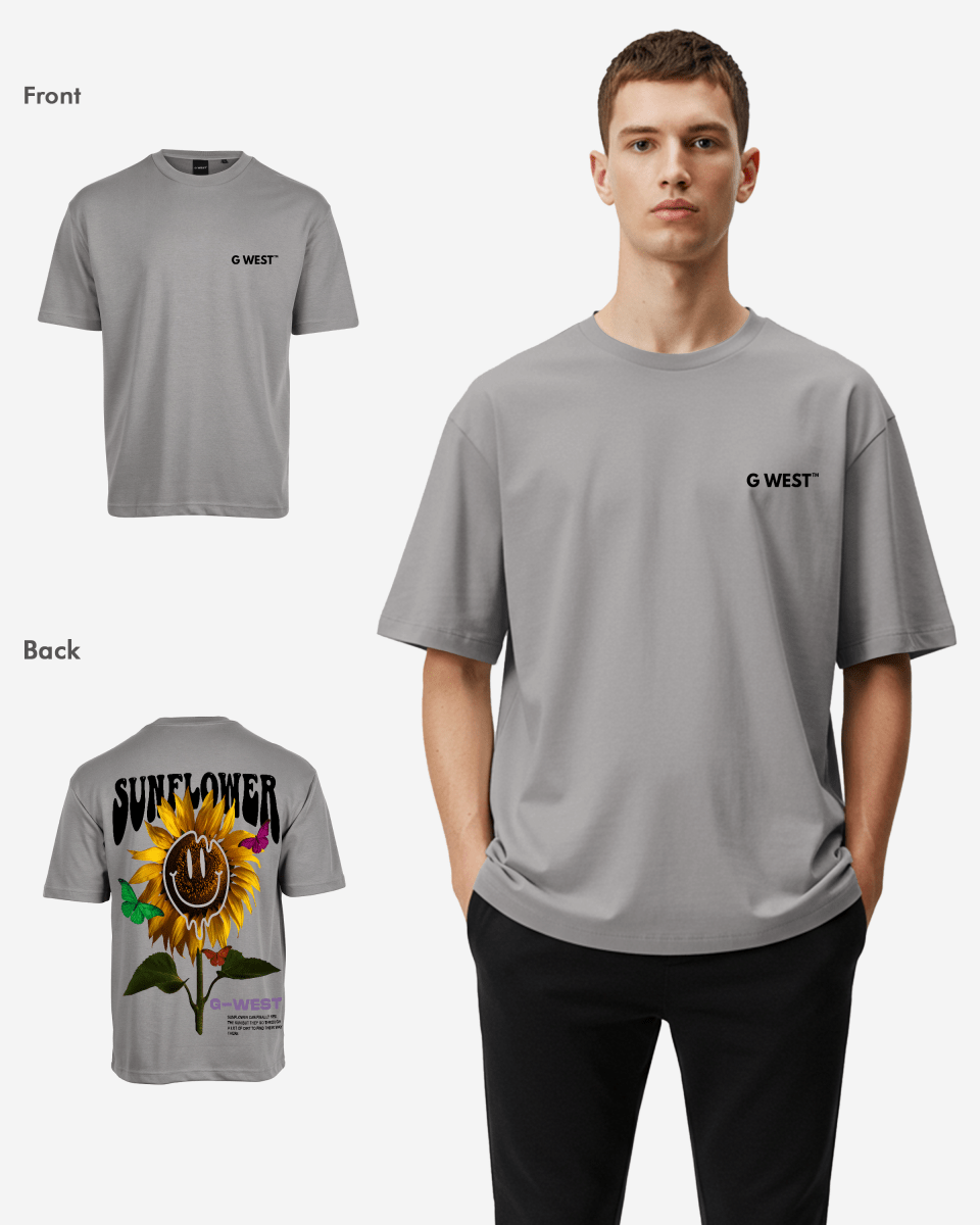 G West Oversized Sunflower T-Shirt Mens