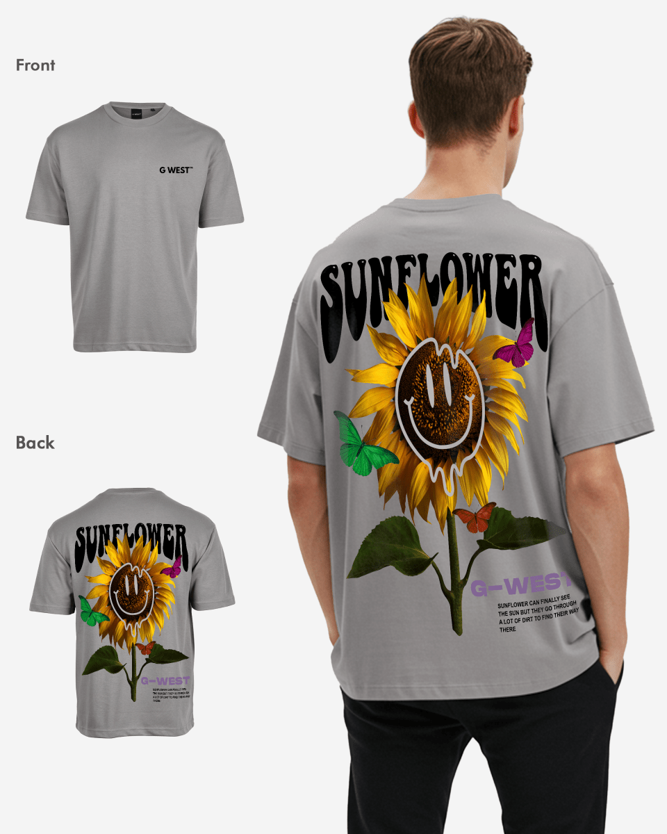 G West Oversized Sunflower T-Shirt Mens